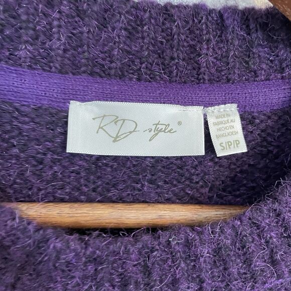 Stitchfix RD Style Womens Small Plum Purple Sweater Tulip Hem Crew Neck NWOT - Picture 5 of 7